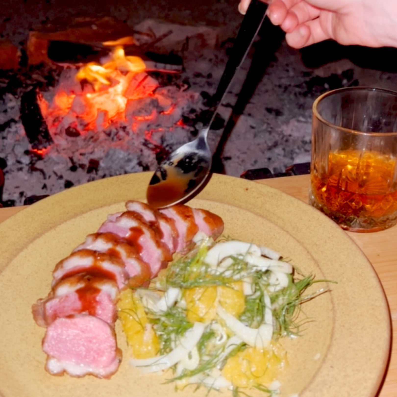 36 SOUTH Whisky Miso Glazed Duck With Citrus Fennel Salad